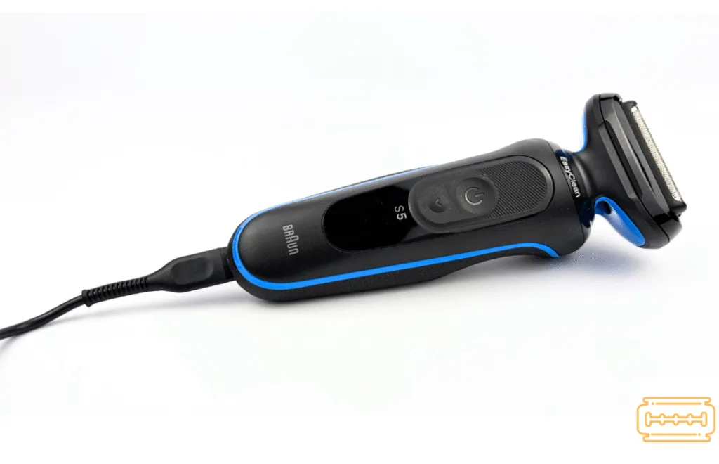 Braun Series 5 charging with wired cord.